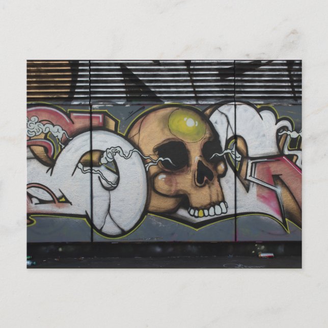 Graffiti Skull Postcard (Front)