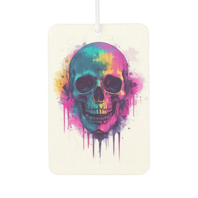 Graffiti Skull Rebel Air Freshener (Front)