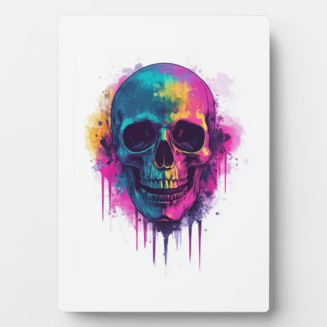 Graffiti Skull Rebel Plaque (Front)