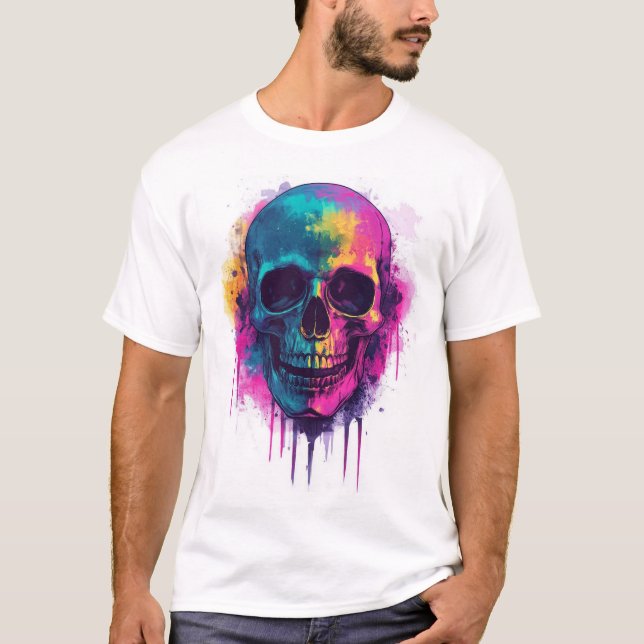 Graffiti Skull Rebel T-Shirt (Front)