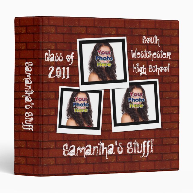 Graffiti Snapshot Photo School Binder (Front/Spine)