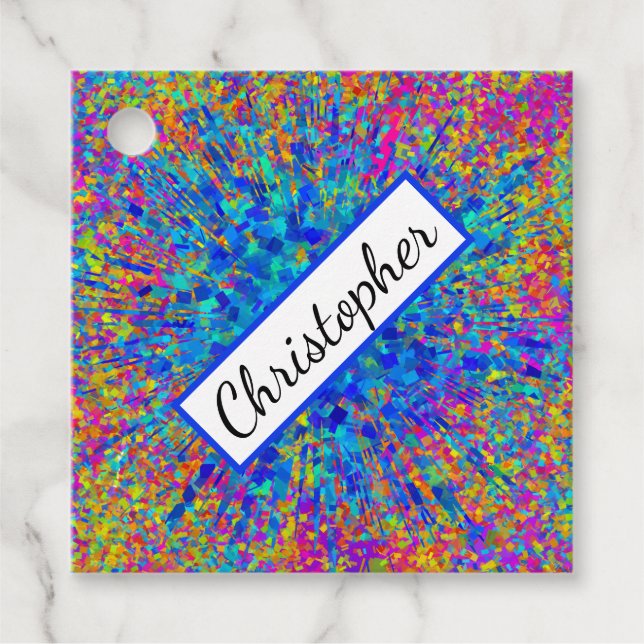 Graffiti splash  favour tags (Front)