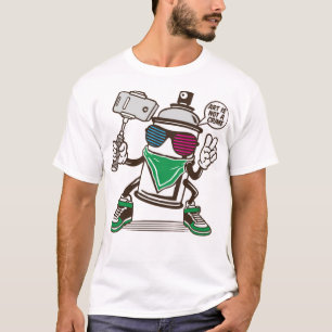 Graffiti spray can bomber selfie T-Shirt