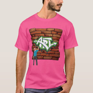 Graffiti spray paint dance can art 80's baby party T-Shirt
