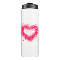 Graffiti spray paint pink sparkling heart design