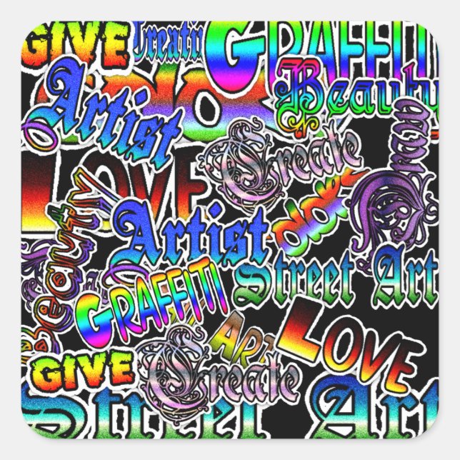 Graffiti Sticker with Artist Terms (Front)