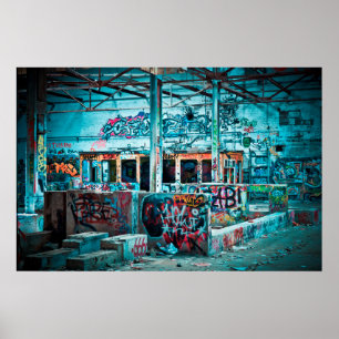 Graffiti Street Art Abandoned Building Poster