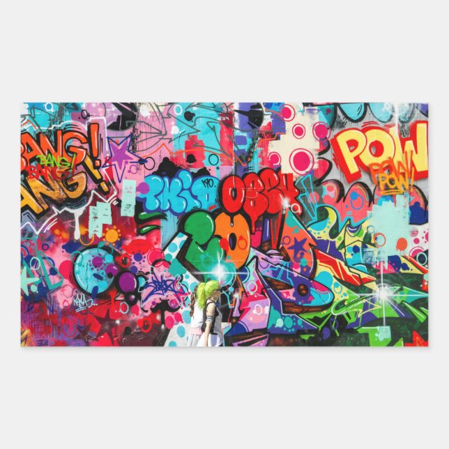 graffiti street art city sticker (Front)