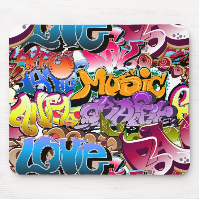Graffiti Street Art Mouse Pad (Front)