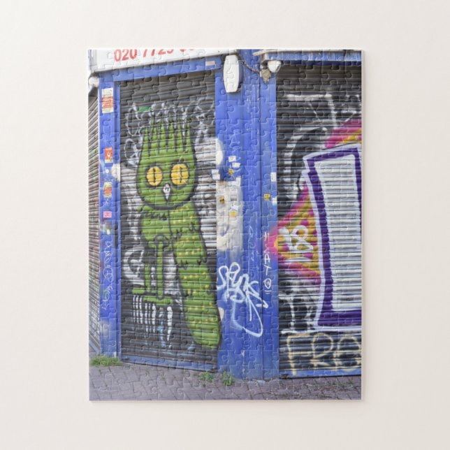 Graffiti Street Art Shoreditch Hackney London UK Jigsaw Puzzle (Vertical)