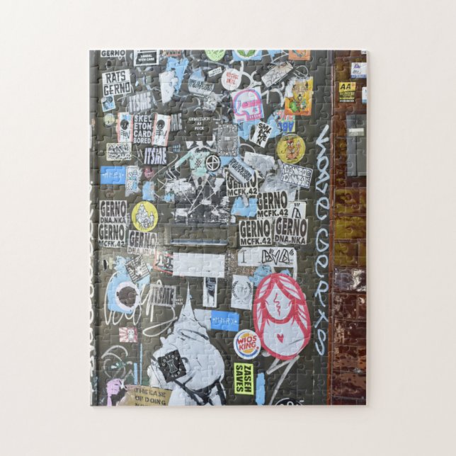 Graffiti Street Art Shoreditch Hackney London UK Jigsaw Puzzle (Vertical)