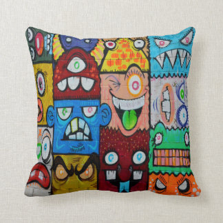 Graffiti street art throw pillow
