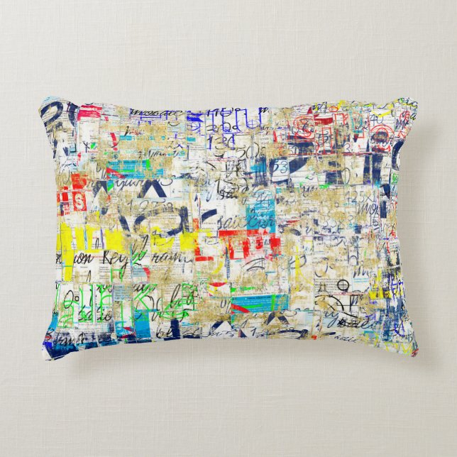 Graffiti street wall. Grunge wallart,street,backgr Accent Pillow (Front)