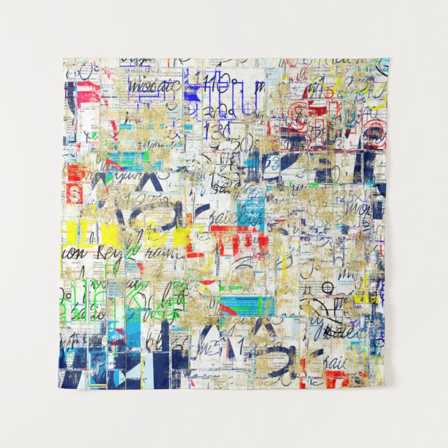 Graffiti street wall. Grunge wallart,street,backgr Tapestry (Front)