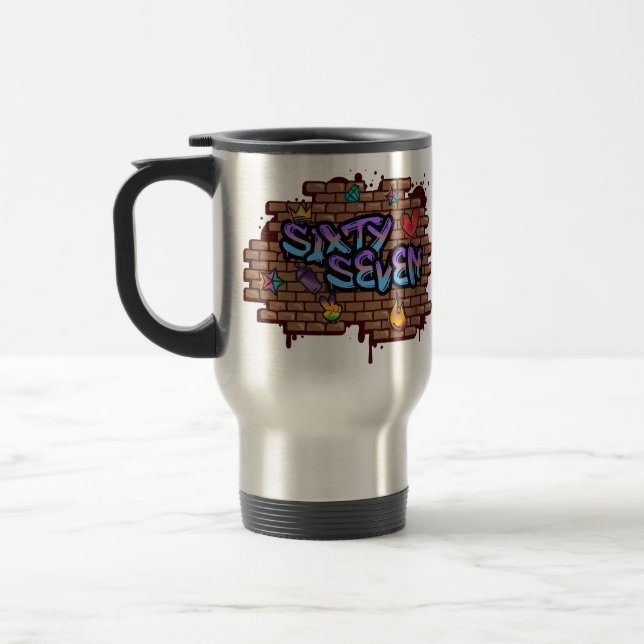 Graffiti Style 67 Travel Mug (Left)