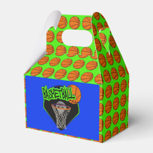 Graffiti Style Basketball and Hoop Favor Box
