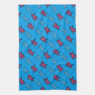 Graffiti style Dogs Bones Choose colour Dog towel