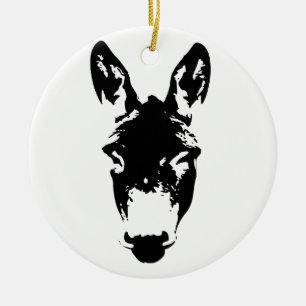 Graffiti Style Donkey or Mule Street Art Drawing Ceramic Ornament