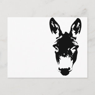 Graffiti Style Donkey or Mule Street Art Drawing Postcard