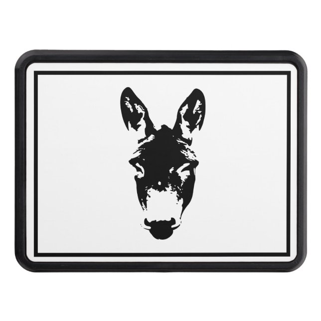 Graffiti Style Donkey or Mule Street Art Drawing Trailer Hitch Cover (Front)