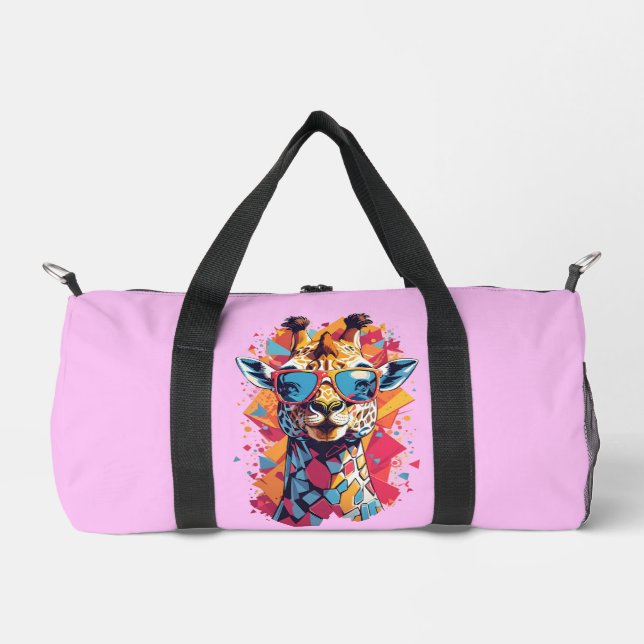 Graffiti Style Giraffe Portrait-58567 Duffle Bag (Front)