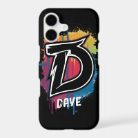 Graffiti Style Letter "D" Monogrammed Customizable