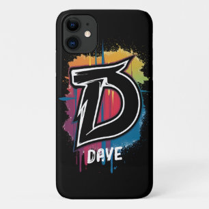 Graffiti Style Letter "D" Monogrammed Customizable iPhone 11 Case