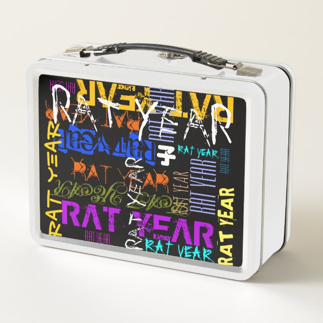 Graffiti style Rat Chinese Year Zodiac Lunch Box (Back)