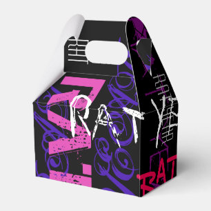 Graffiti style Repeating Rat Year 2020 Gable FB Favor Box