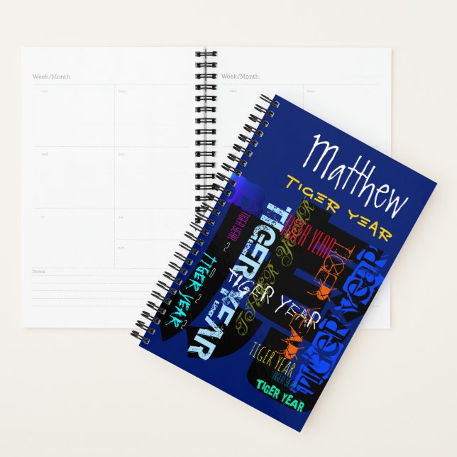Graffiti style Repeating Tiger Year 2022 Choose C Planner (Display)