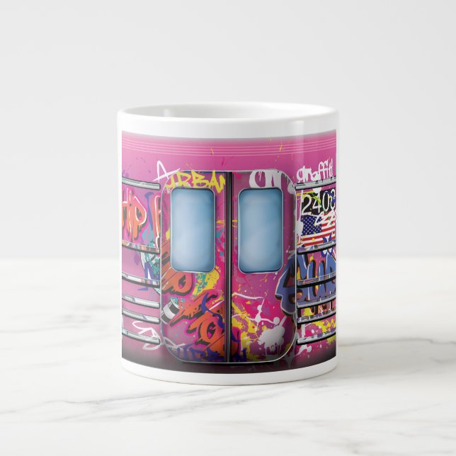Graffiti Subway Train Large Coffee Mug (Front)