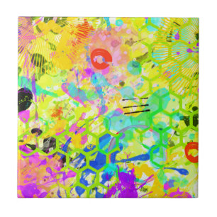 Graffiti Summer Abstract 2 Tile