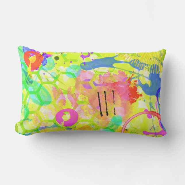 Graffiti Summer Lumbar Pillow (Front)