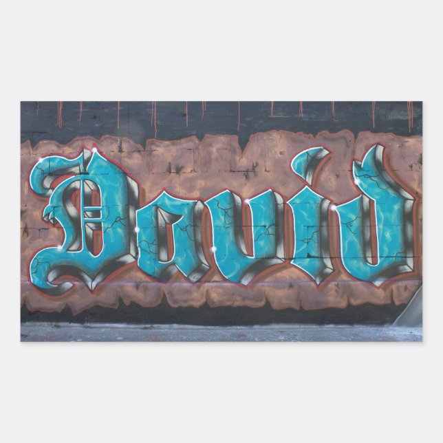 Graffiti Tag: David Sticker (Front)