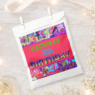 Graffiti theme birthday favour bag