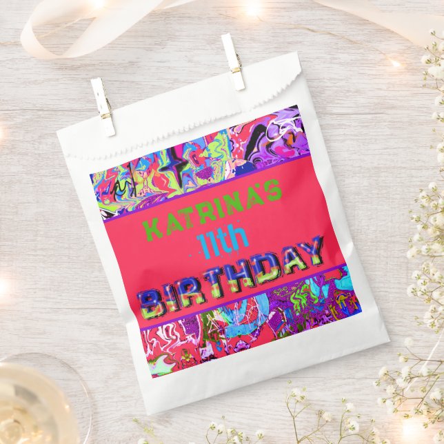 Graffiti theme birthday  favour bag (Clipped)