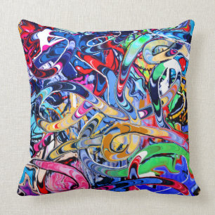Graffiti Throw Pillow