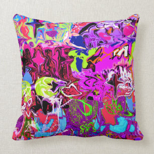 Graffiti Throw Pillow