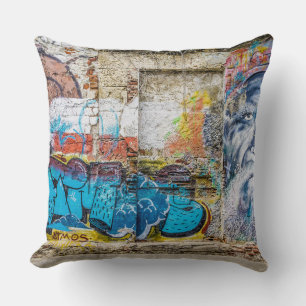 Graffiti Throw Pillow