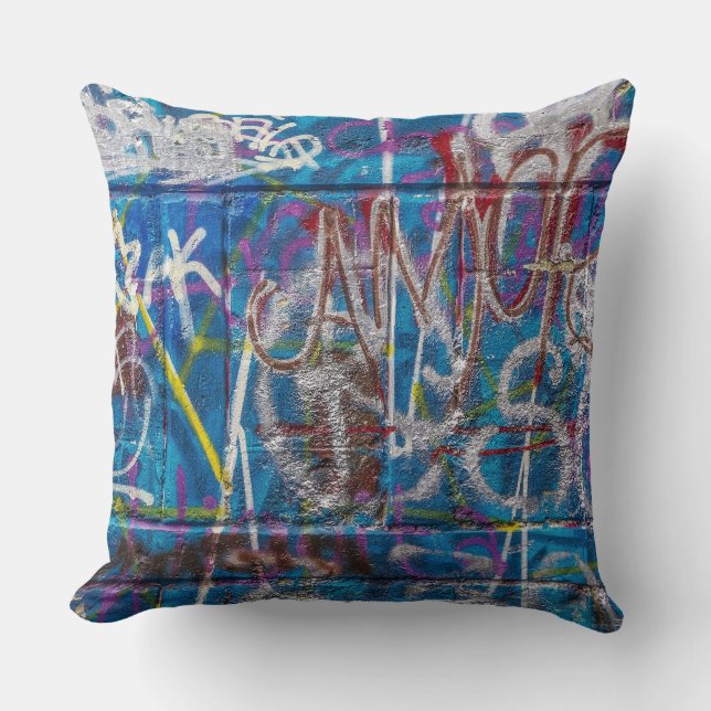 Graffiti Throw Pillow (Front)
