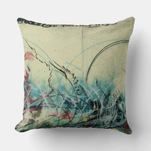 Graffiti Throw Pillow