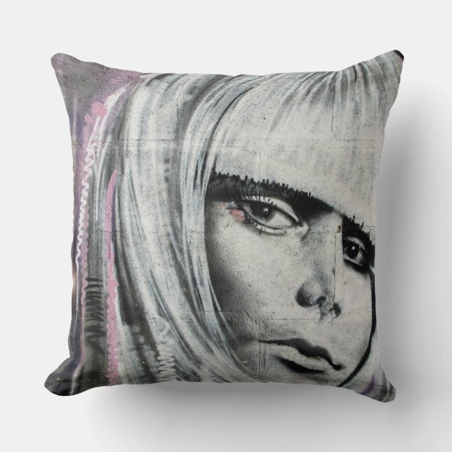 Graffiti Throw Pillow (Front)