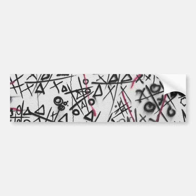 Graffiti Tic Tac Toe Bumper Sticker (Front)