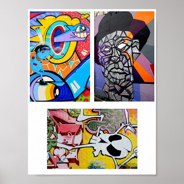 Graffiti Urban Street Abstract art collage sheet Poster (Front)