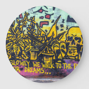 Graffiti Urban Street Art Abstract Large Clock