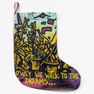Graffiti Urban Street Art Abstract Small Christmas Stocking