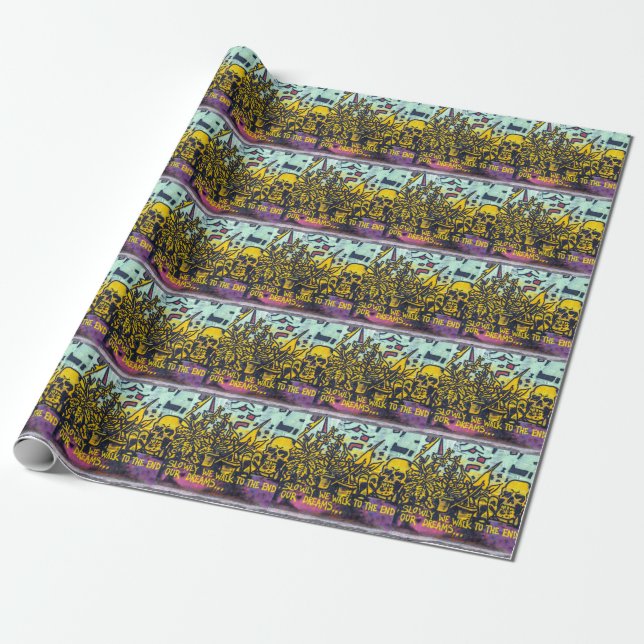Graffiti Urban Street Art Abstract Wrapping Paper (Unrolled)