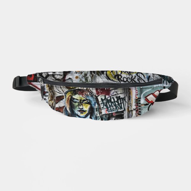 Graffiti Urban Street Cool Grunge Modern Unique Fanny Pack (Front)