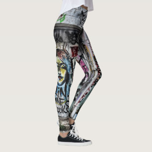 Graffiti Urban Street Cool Modern Grunge Art Leggings