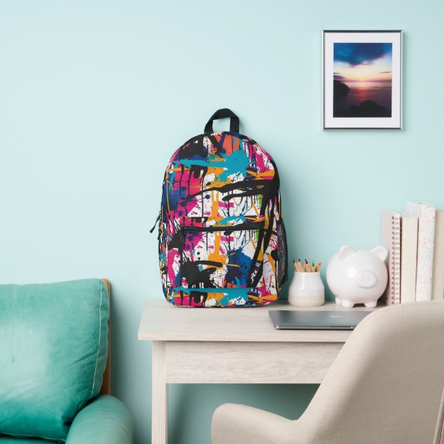 Graffiti Urban Streetwear Pattern  Printed Backpack (Insitu)